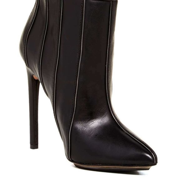 L.A.M.B. Troy Leather BLACK Ankle Boots - Picture 9 of 10